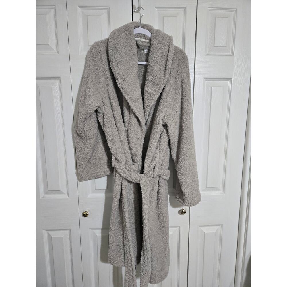 Daydream xl women's light grey plush fleece robe